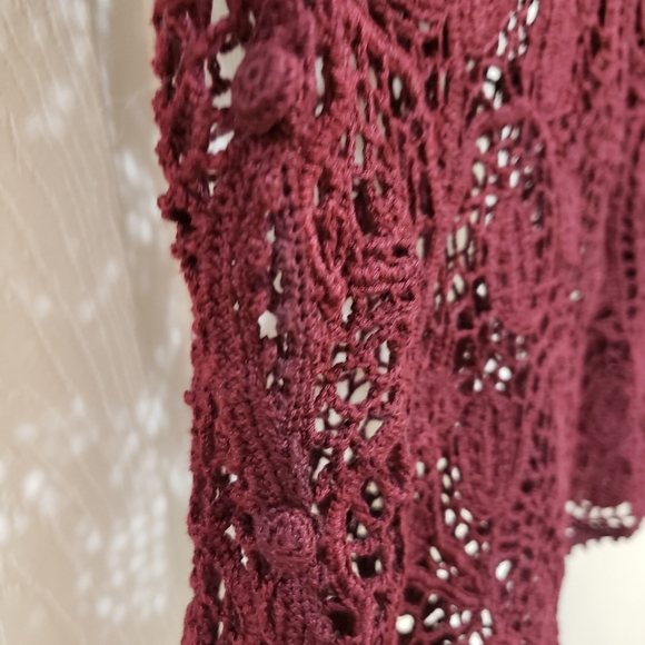 Peruvian Connection 2 Piece Crochet Sweater/Camisole S - Picture 14 of 15